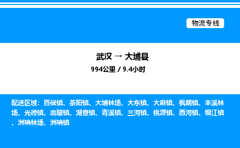 武漢到大埔縣物流專(zhuān)線(xiàn)-武漢至大埔縣貨運(yùn)公司