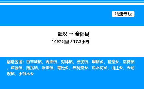武漢到金陽(yáng)縣物流專(zhuān)線(xiàn)-武漢至金陽(yáng)縣貨運(yùn)公司