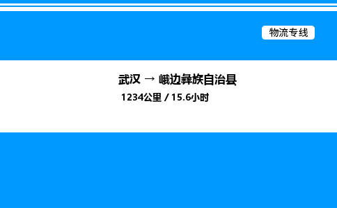武漢到峨邊縣物流專線-武漢至峨邊縣貨運公司