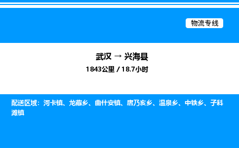 武漢到興?？h物流專線-武漢至興海縣貨運(yùn)公司